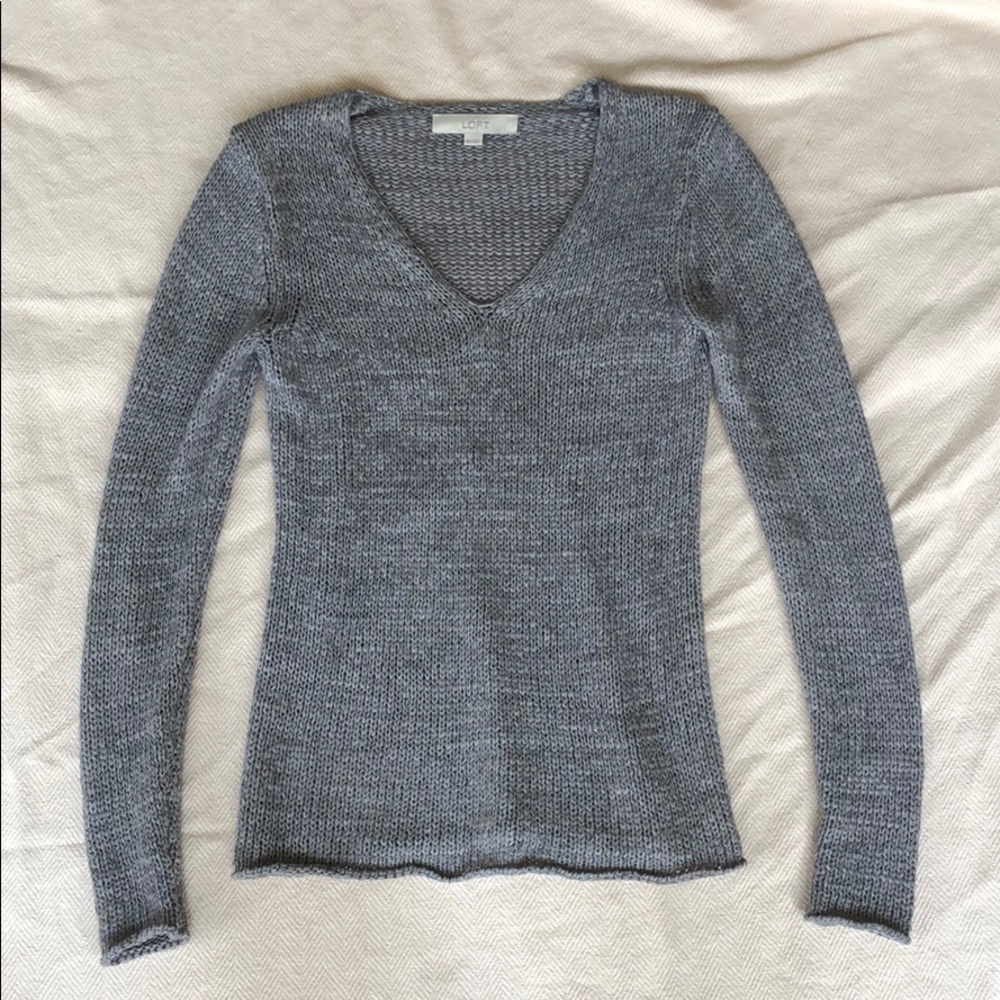 Casual Gray Knit Sweater